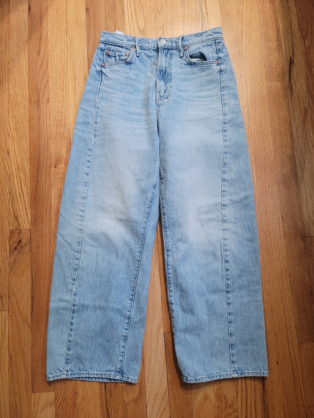MOTHER Half Pipe Barrel Flood Jeans in Material Girl Size 26 Pre-owned